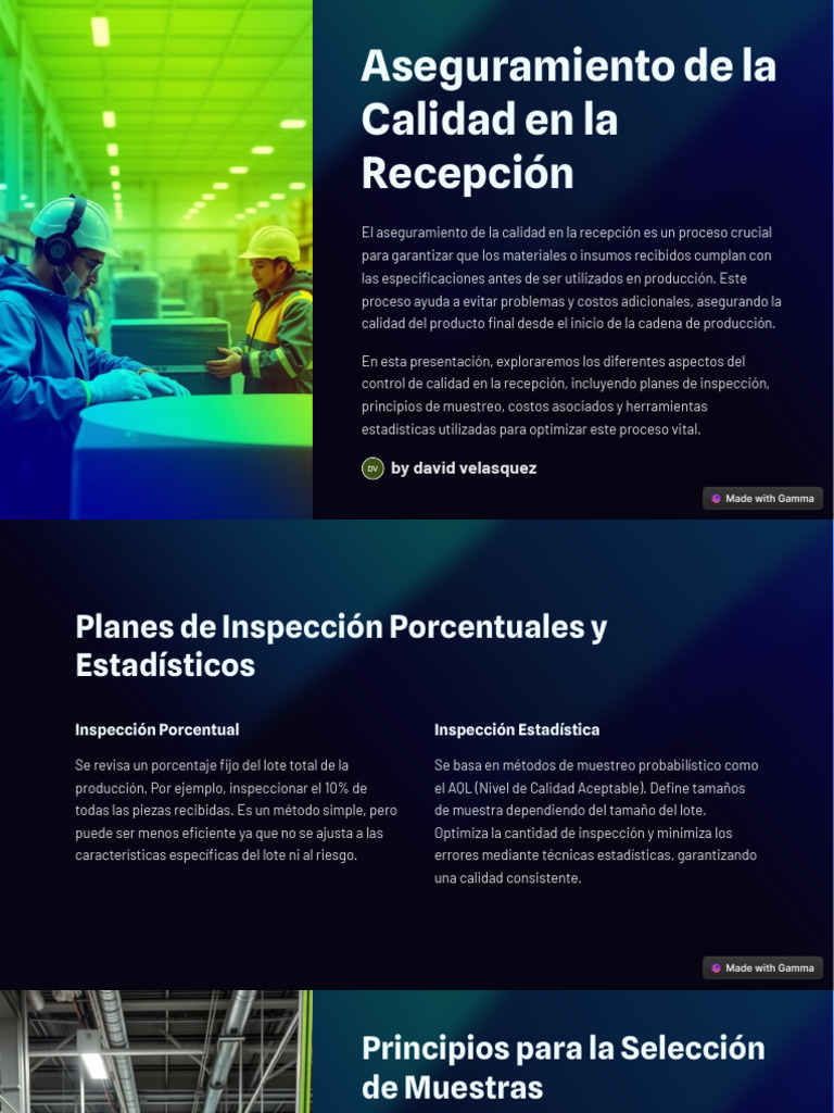 Control de Calidad en Recepción de Insumos | PDF | Calidad (comercial ...