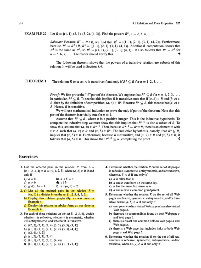 Sheet - 7 Relation | PDF
