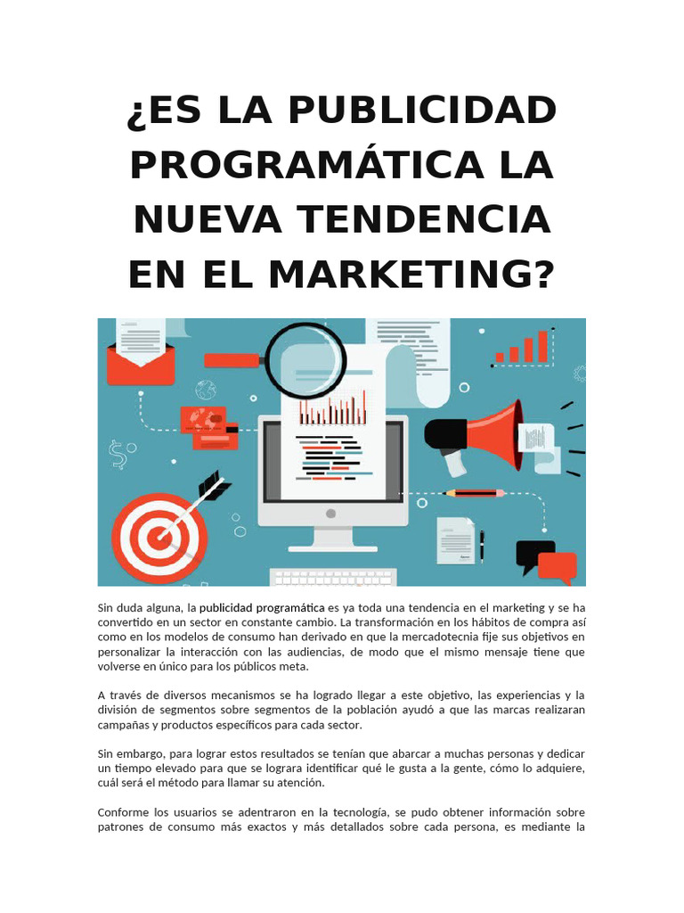 Es La Publicidad Programática Es La Nueva Tendencia en El Marketing ...