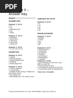 Focus 3 Unit 4 Test Answers | PDF