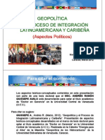 Aspectos Políticos Del Proceso de Integración Latinoamericano y Del Caribe 2012 Giussepe 2012pptx