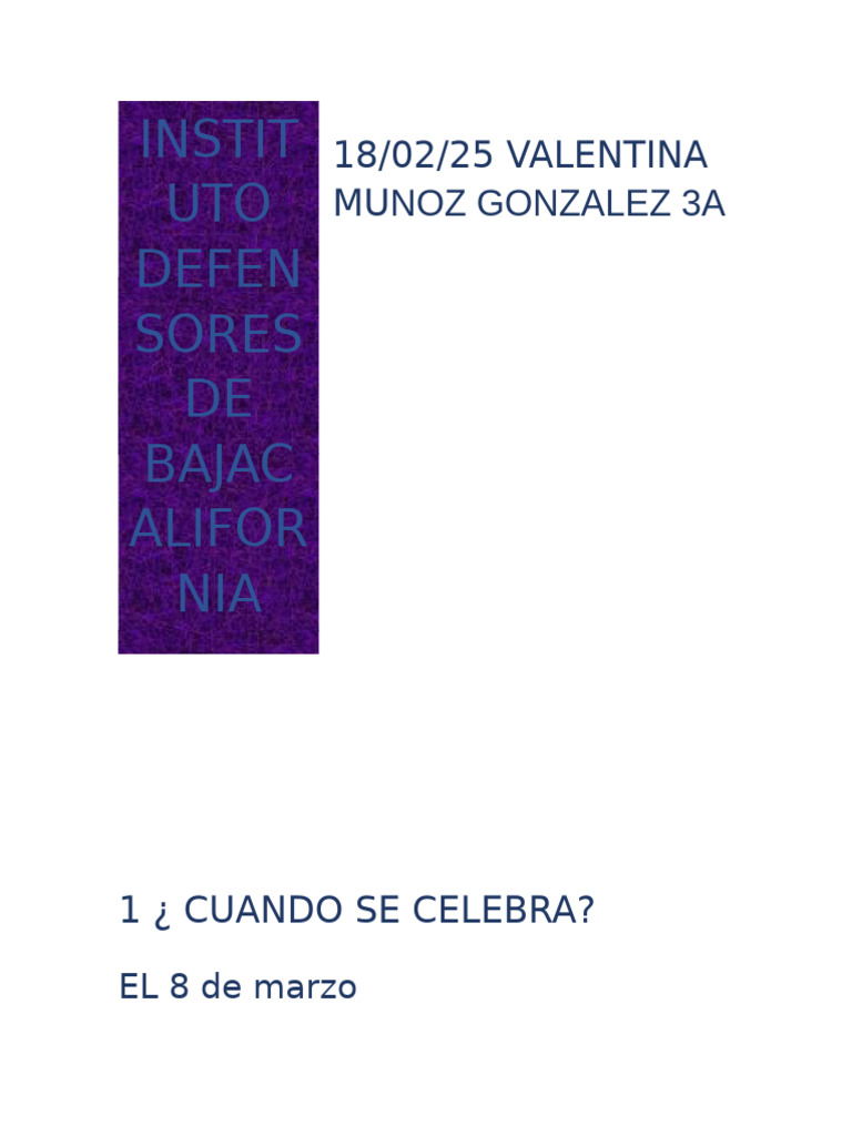 Dia de La Mujer 3A PDF