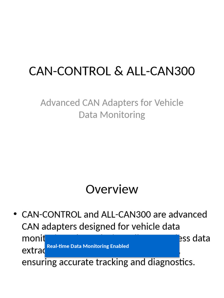 CAN-CONTROL ALL-CAN300 Presentation Animated | PDF