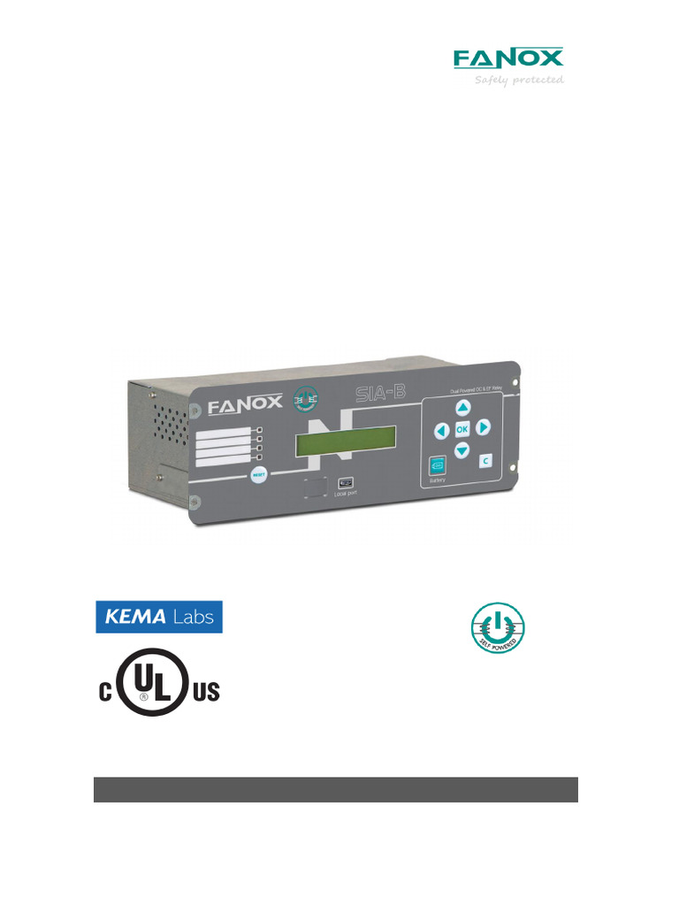 Fanox SIA-B Relay User Manual | PDF | Relay | Electrical Engineering