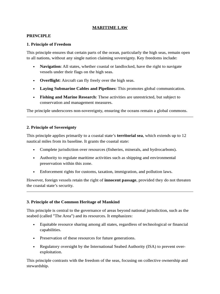 Maritime Law Pdf Territorial Waters United Nations Convention On