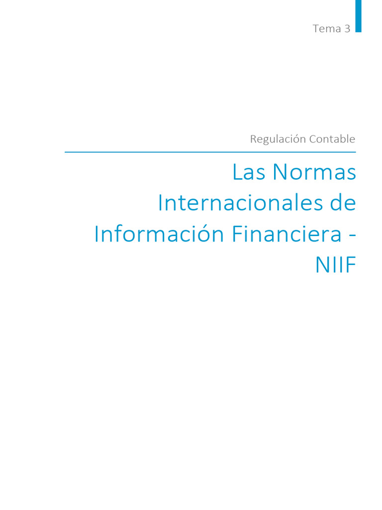 Tema 3. Las Normas Internacionales de Información Financiera Niif | PDF ...
