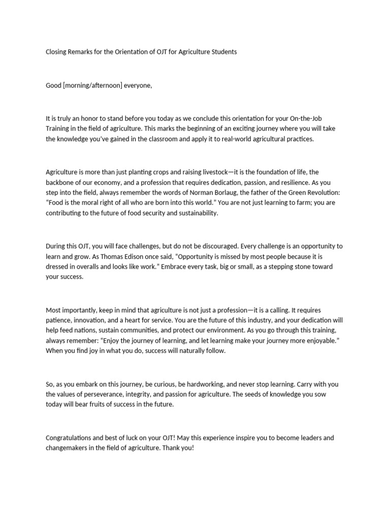Closing Remarks-WPS Office | PDF