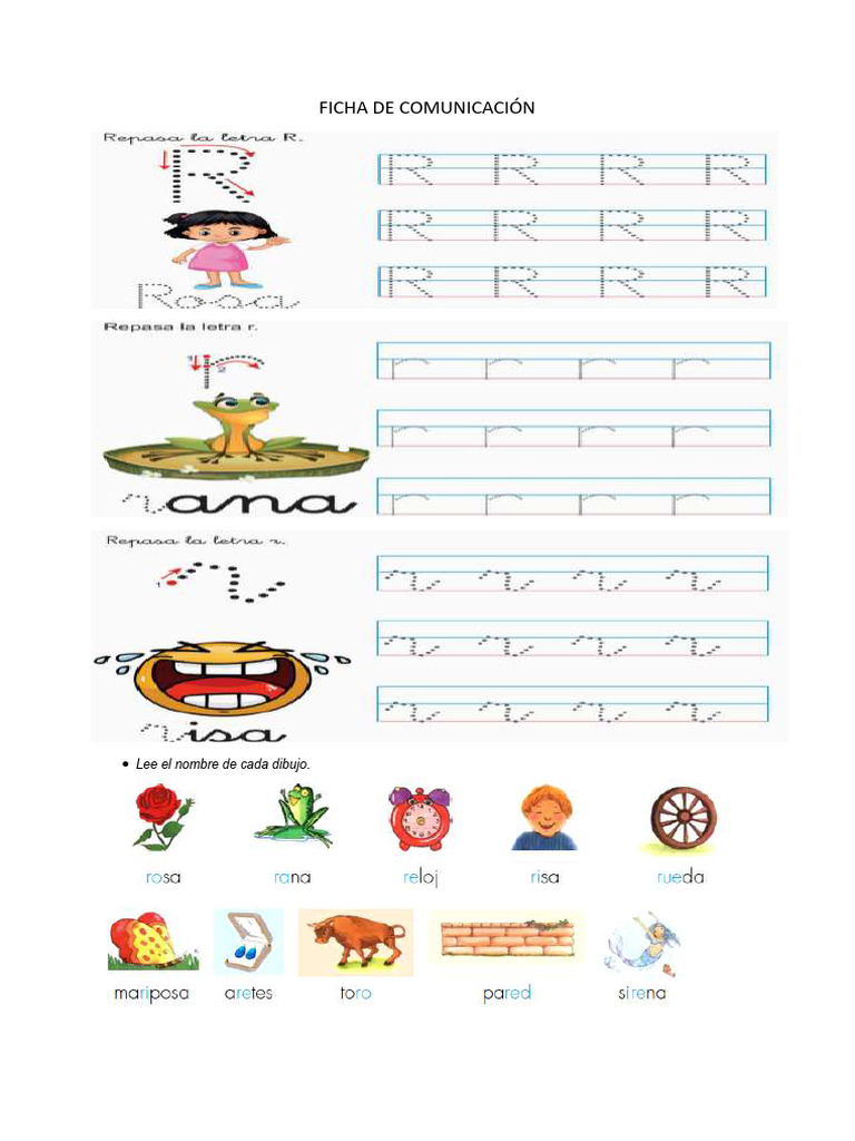 Actividades de Coloreo con la Letra R | PDF
