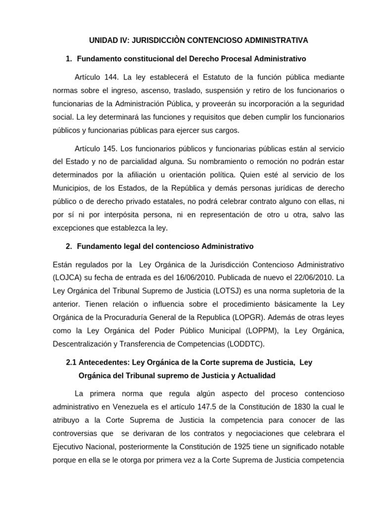 Unidad Iv | PDF | Judicaturas | Ley administrativa