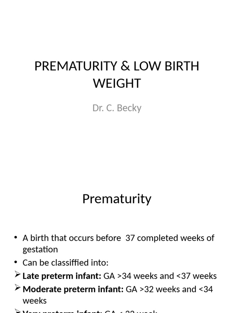 Prematurity & Low Birth Weight | PDF | Preterm Birth | Pregnancy