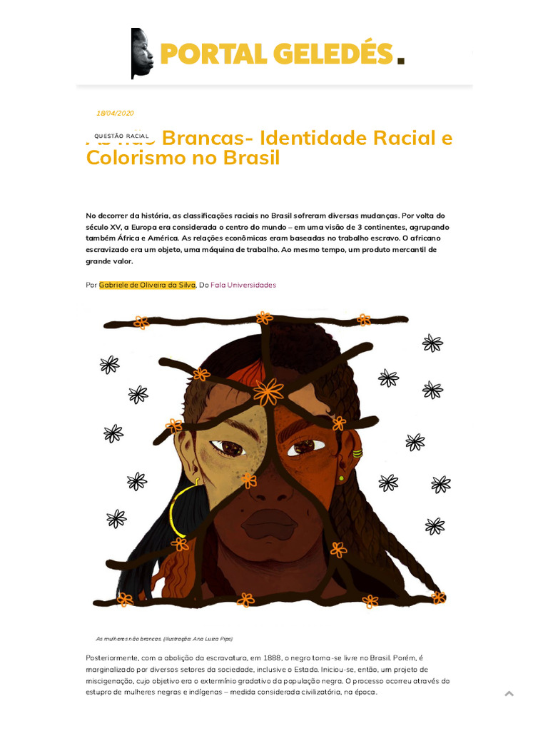 Identidade Racial e Colorismo no Brasil | PDF | Raça (categorização ...