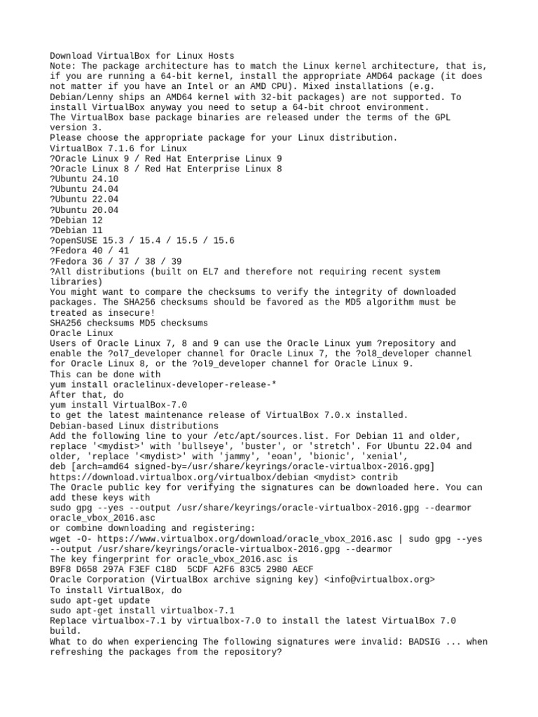 Download VirtualBox for Linux Systems | PDF | Linux | Linux Distribution