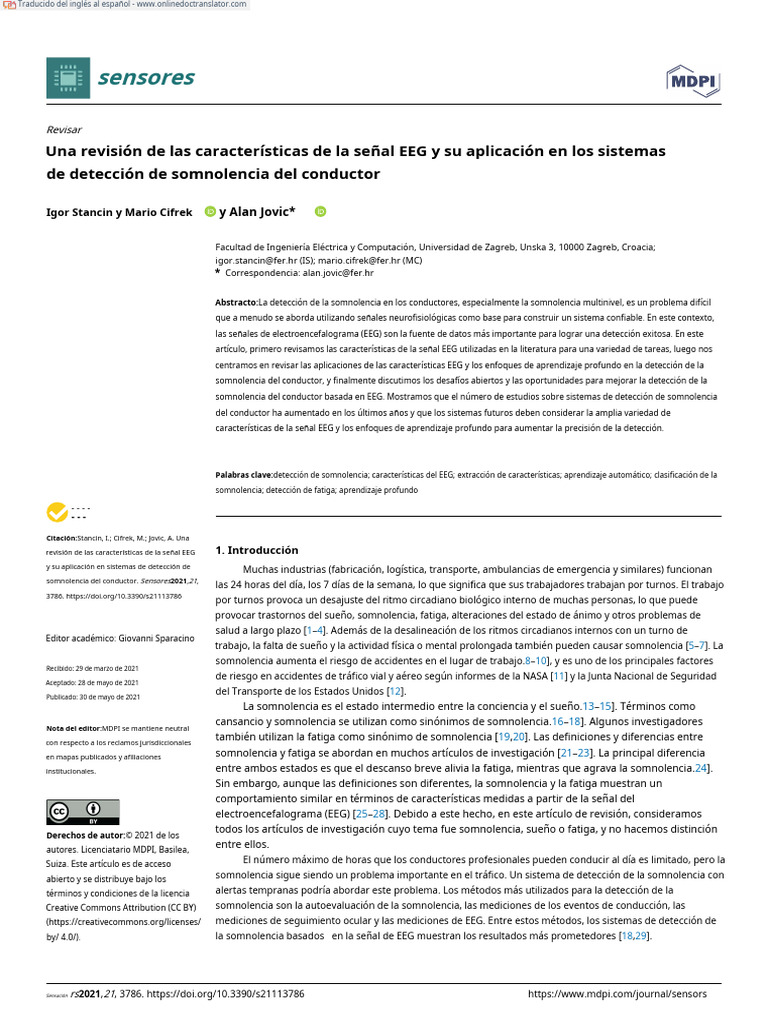 A Review of EEG Signal Features and Their Application in Driver ...