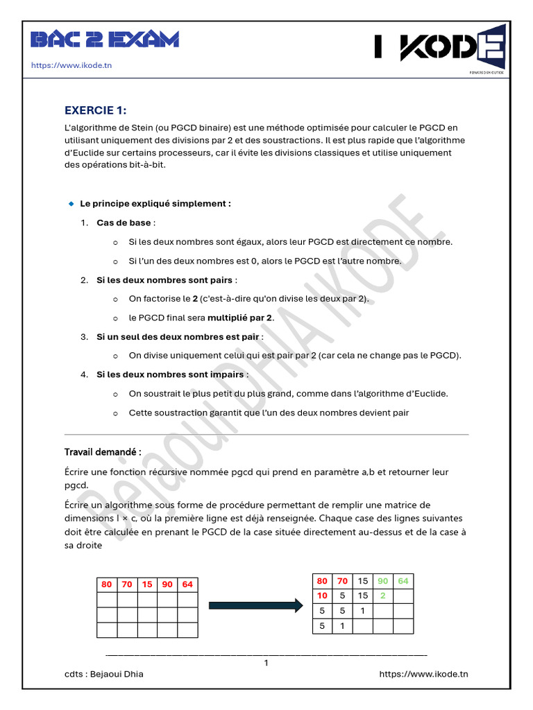 Algorithmes et Exercices de Programmation | PDF | Cryptage | Mathématiques