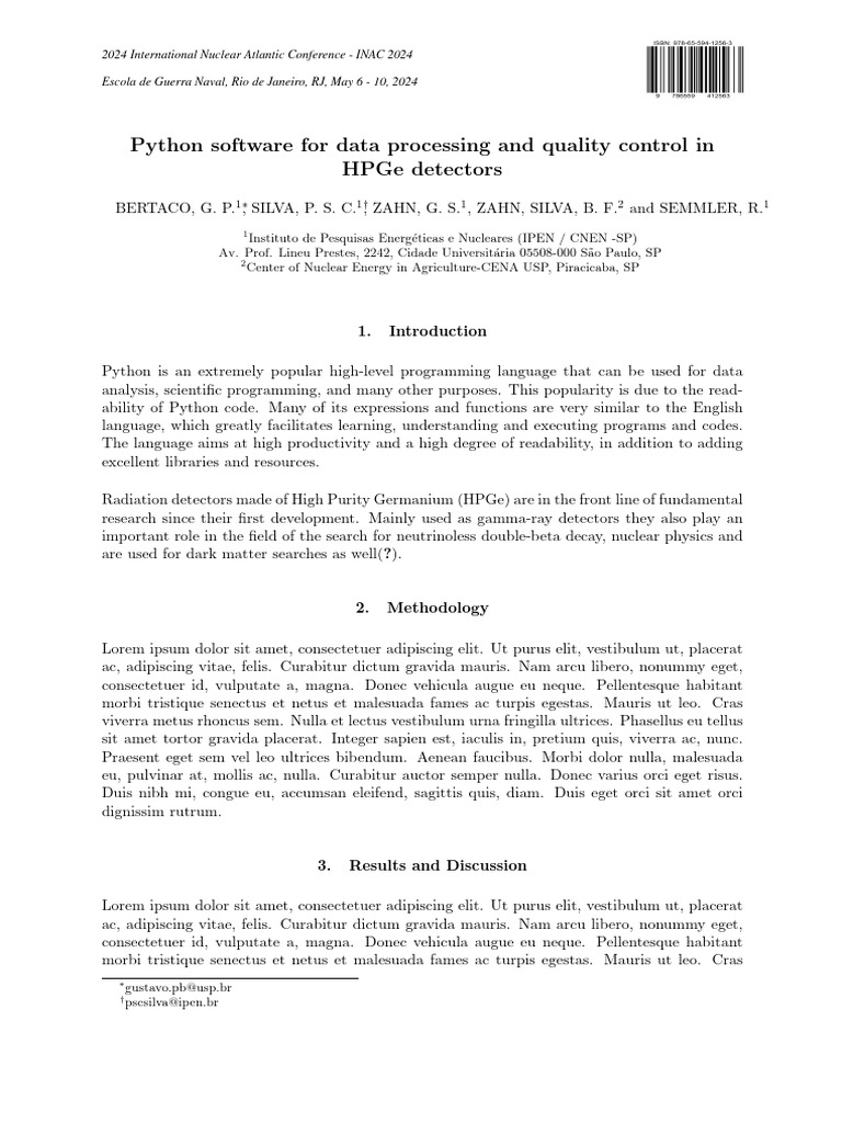 INAC 2024 Em Partes | PDF | Nuclear Physics | Radiation
