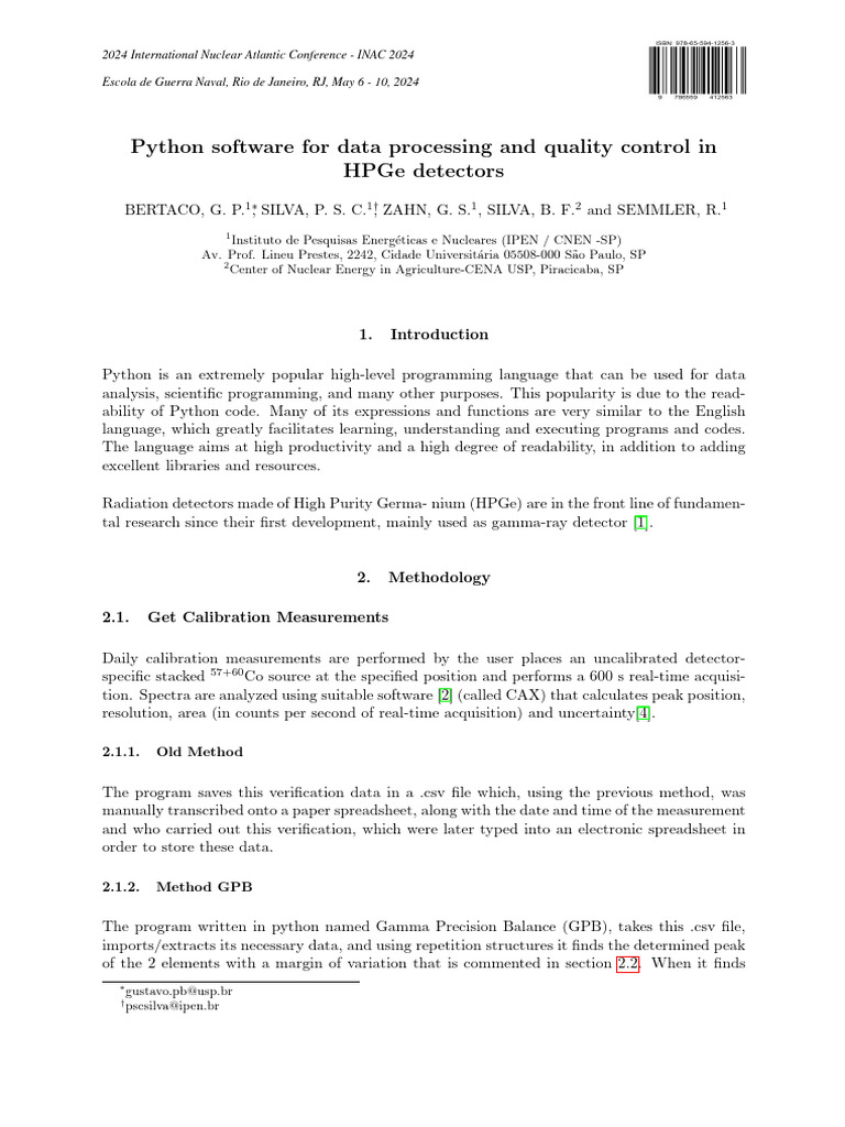 Python software for data processing and quality control in hpge