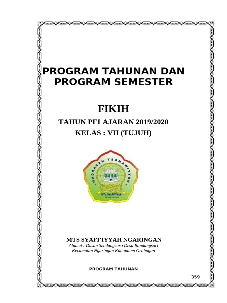 PROTAH FIKIH KELAS 7-1 | PDF