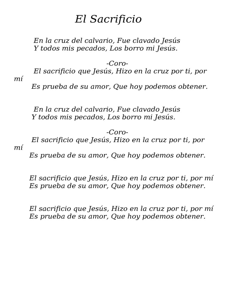 El Sacrificio de Jesús en la Cruz | PDF