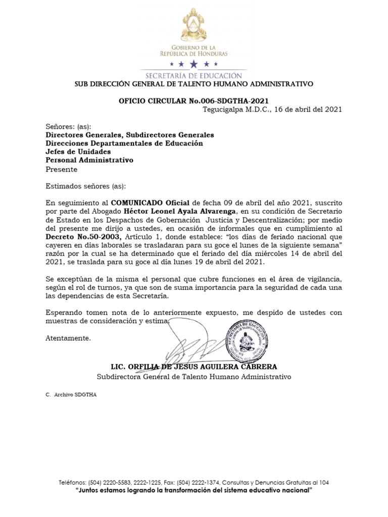 Feriado 19 de abril 2021 confirmado | PDF
