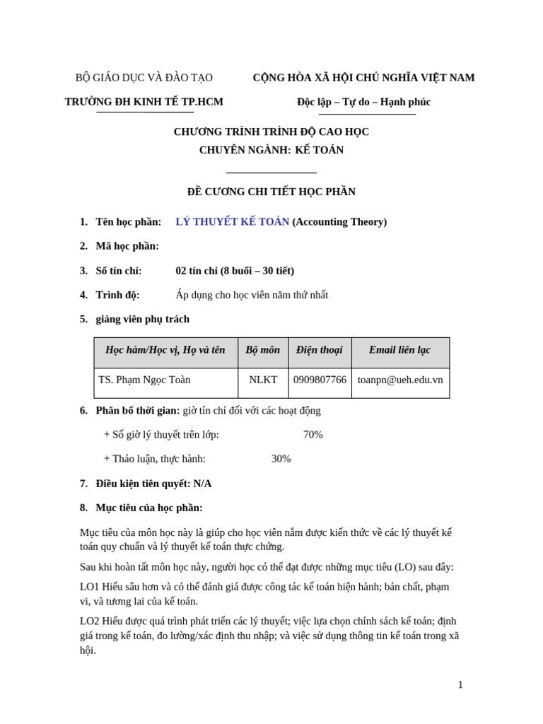 DCCT LyThuyetKeTo 2021 | PDF