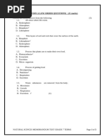 Grade 7 Natural Science Exam Paper 2025 | PDF | Flowers | Seed