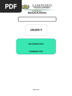 Grade 9 Maths Term 1 Assessment Guide | PDF | Numbers | Integer