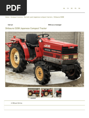 Shibaura D208 Compact Tractor for Sale | PDF