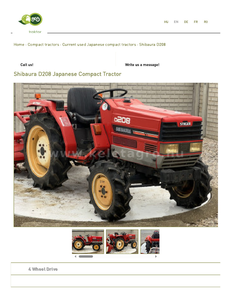 Shibaura D208 Compact Tractor for Sale | PDF