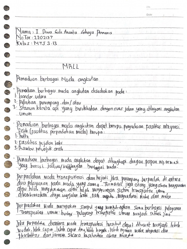 I Dewa Gede Ananta Cahaya Permana - MRLL | PDF