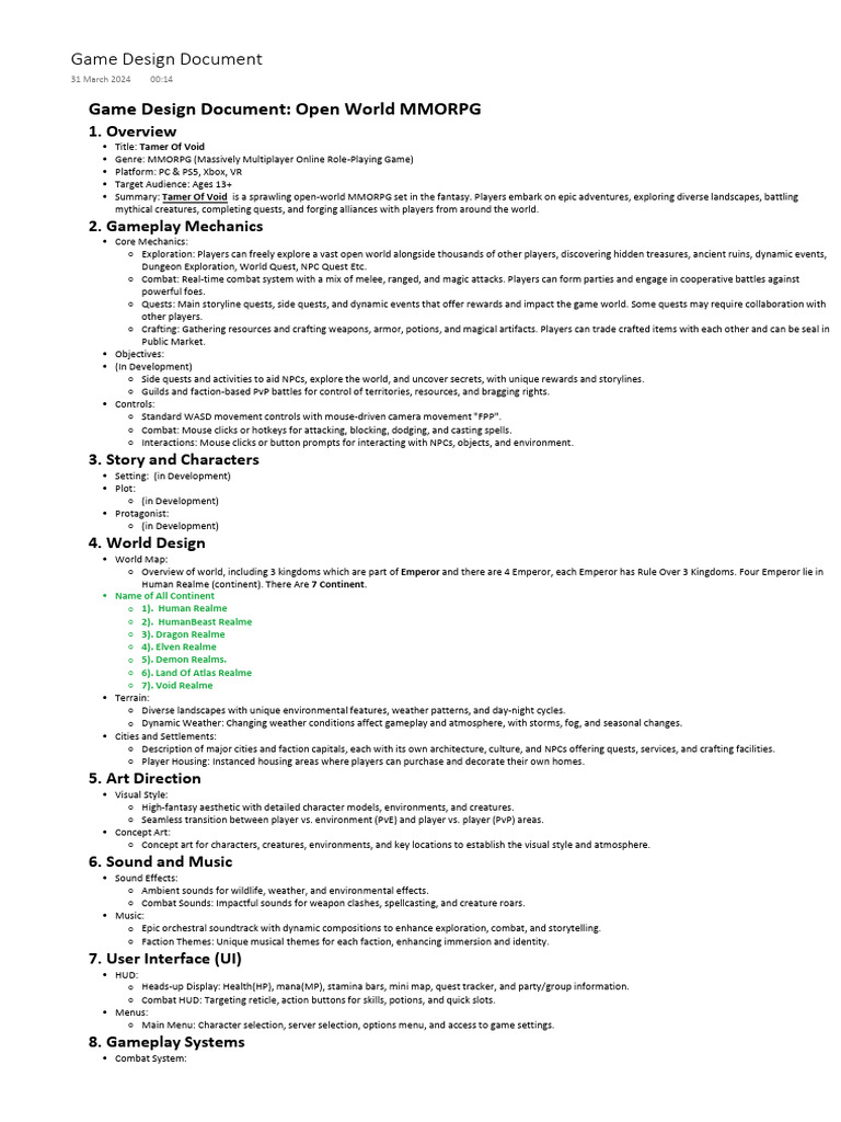 Game Design Document | PDF | Software Release Life Cycle | Gaming