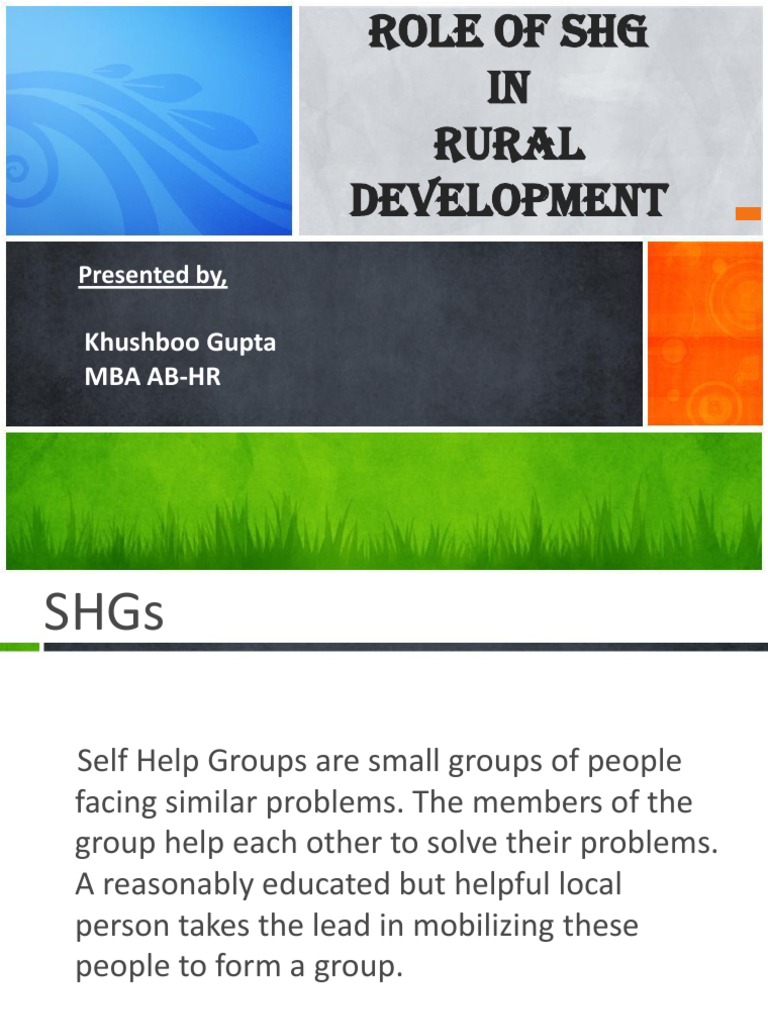 Role of SHG | PDF | Career & Growth | Politics
