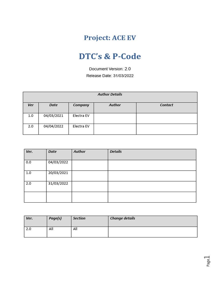 ACE EV DTC Codes Overview | PDF | Lithium Ion Battery | Rechargeable ...