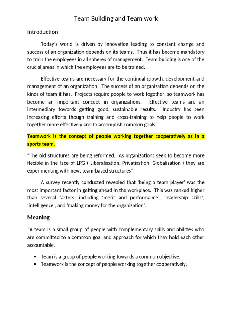 Effective Team Building Strategies | PDF | Leadership | Cognition