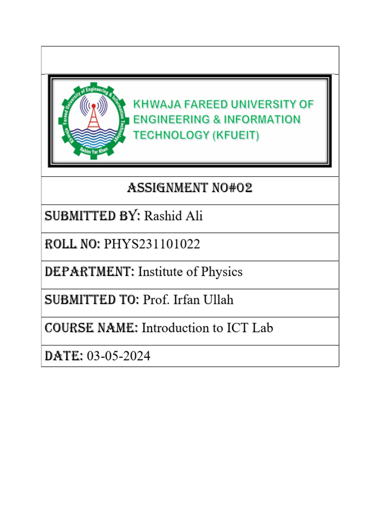 Introduction To ICT Lab | PDF