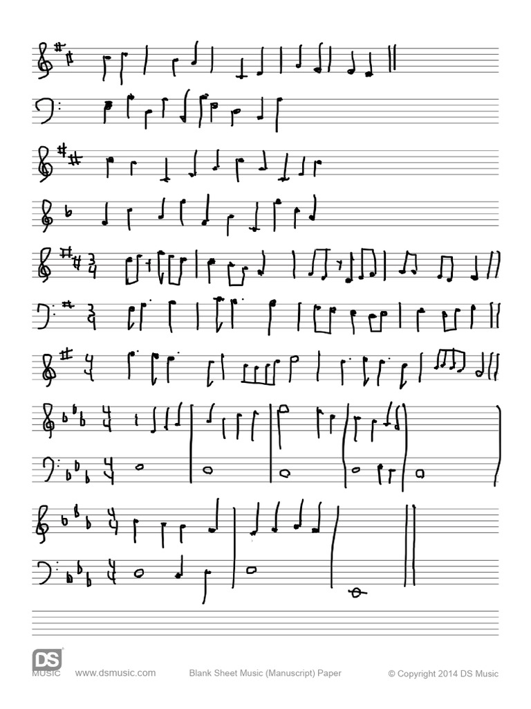 Blank+Sheet+Music+ (Manuscript) +paper 3 | PDF
