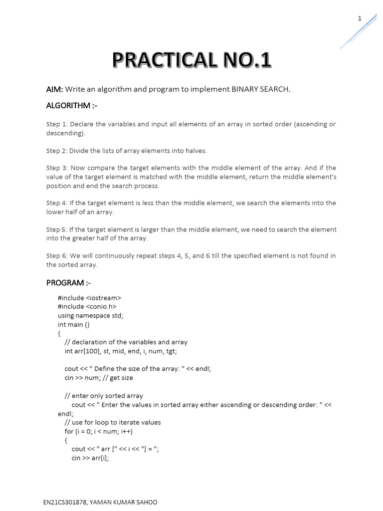 C++ Search and Sort Algorithms Guide | PDF | Algorithms | Computer ...