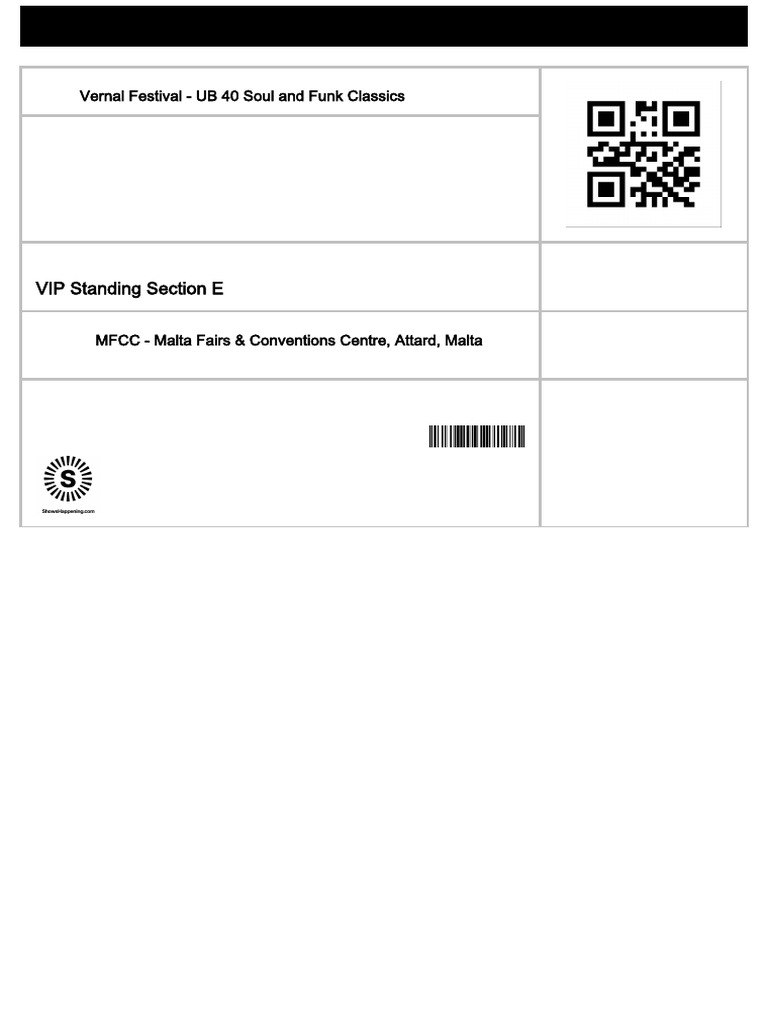 UB40 Vernal Festival Ticket Details | PDF | Common Law | Private Law