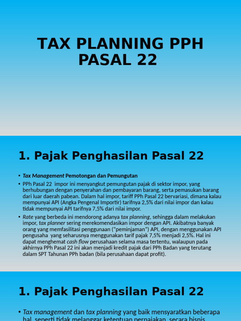 Perbedaan PPh 22 dan PPh 23 | PDF