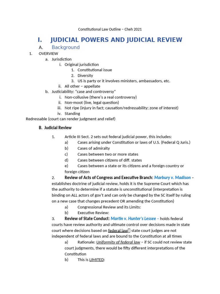 Copy of 2021 con law outline w attack sheet pdf commerce clause