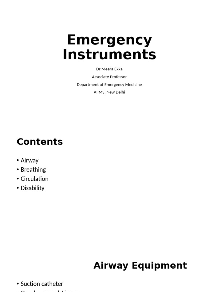Emergency Instruments-1 Copy 2 | PDF | Intravenous Therapy ...