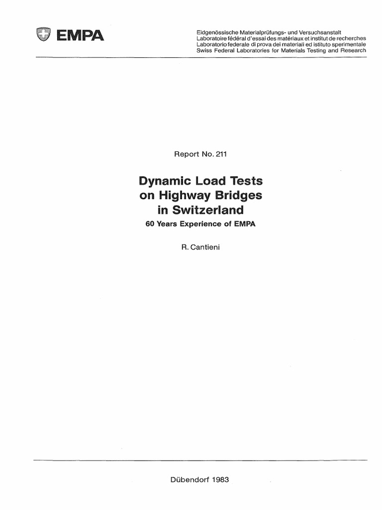 Dynamic Load Testing of Swiss Bridges | PDF | Bridge