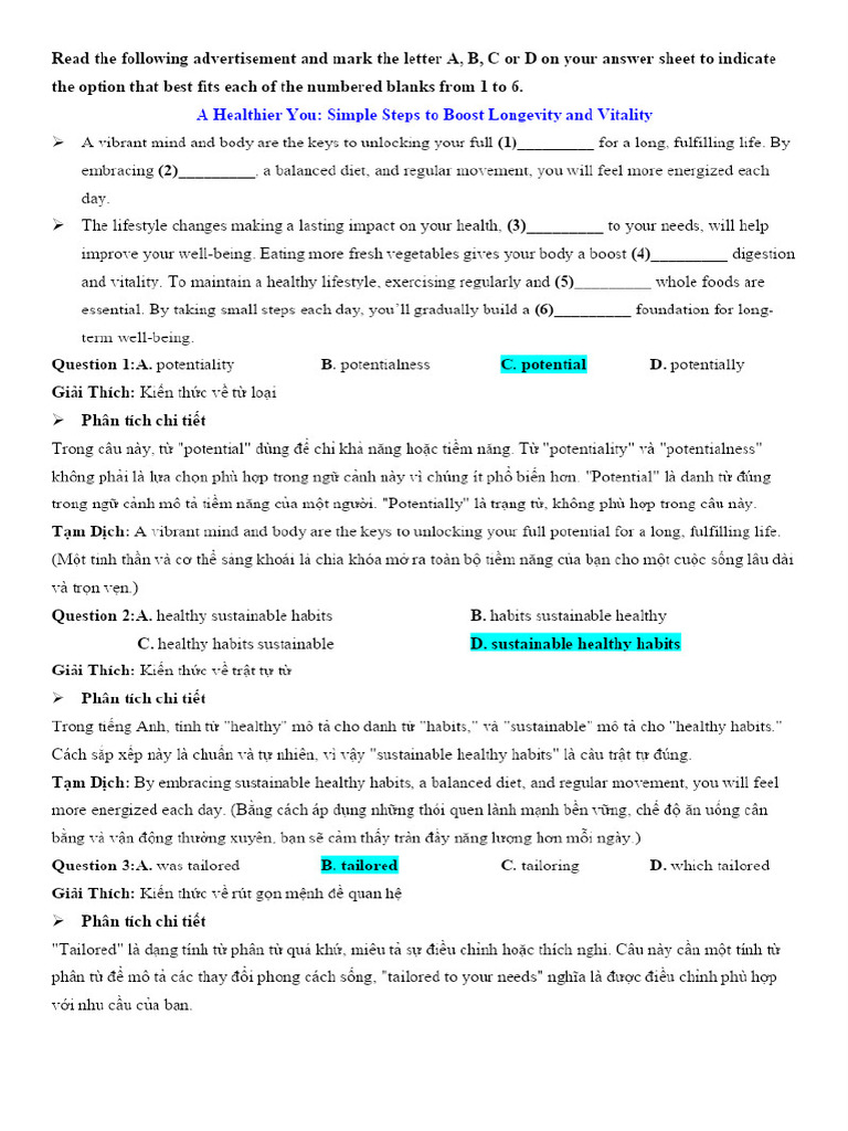 Test 1 Grade 11 Form 2025 Trang 16 | PDF