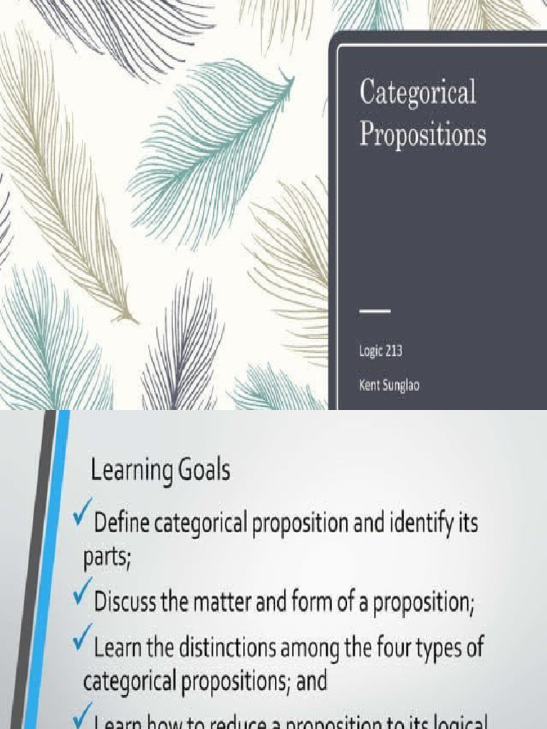 Categorical Proposition | PDF