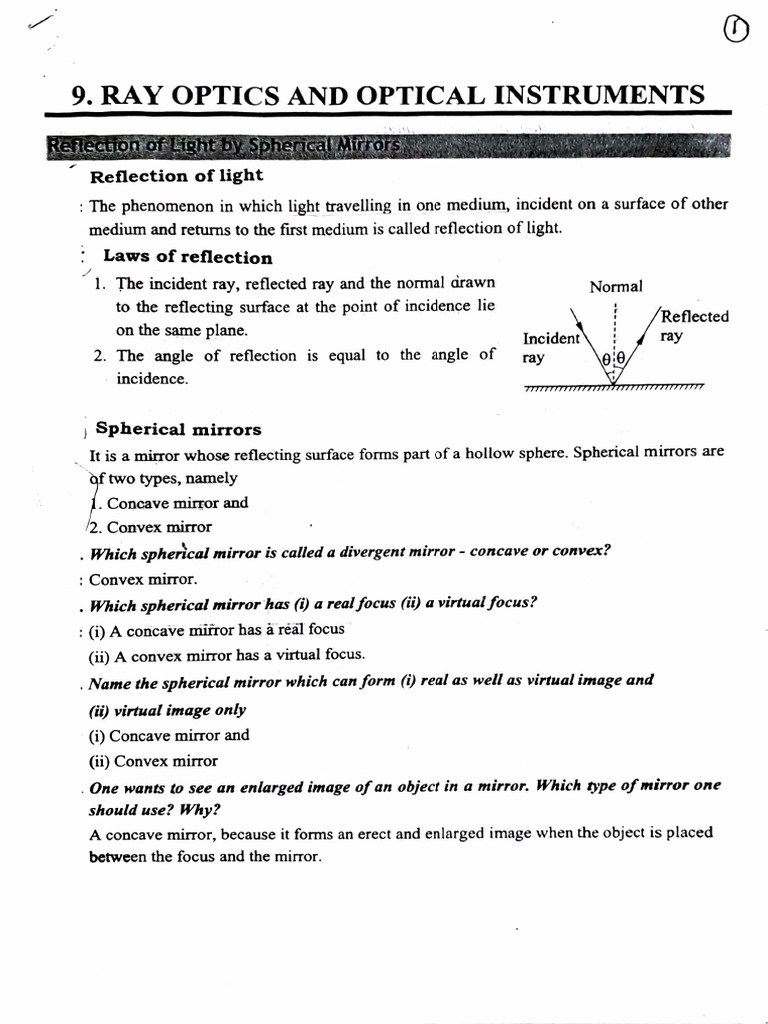 Ray Optics | PDF