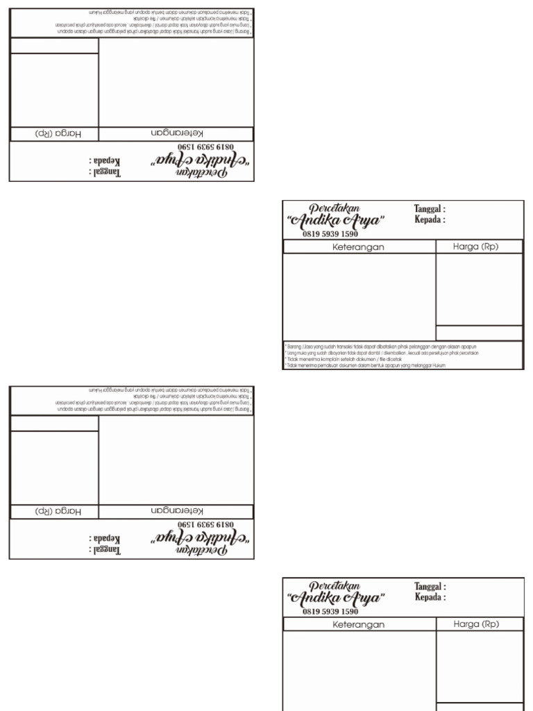 Nota Siap Cetak PDF | PDF