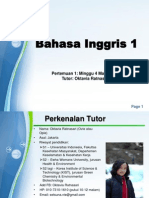 Bahasa Inggris 1 - Pertemuan 1