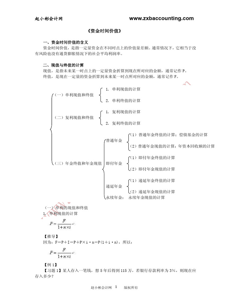 资金时间价值》讲义| PDF