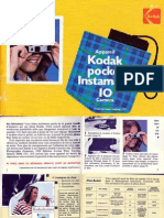 Kodak instamatic Pocket 10 Manuel de l'Appareil