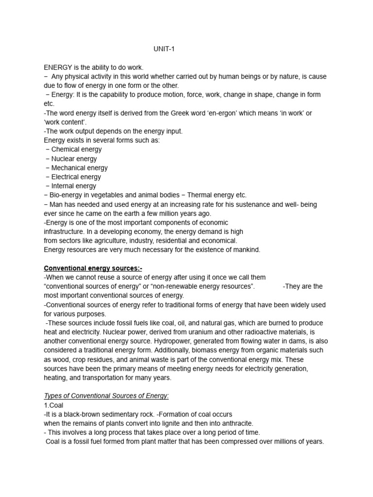 Overview of Energy Sources and Types | PDF | Energy Development ...