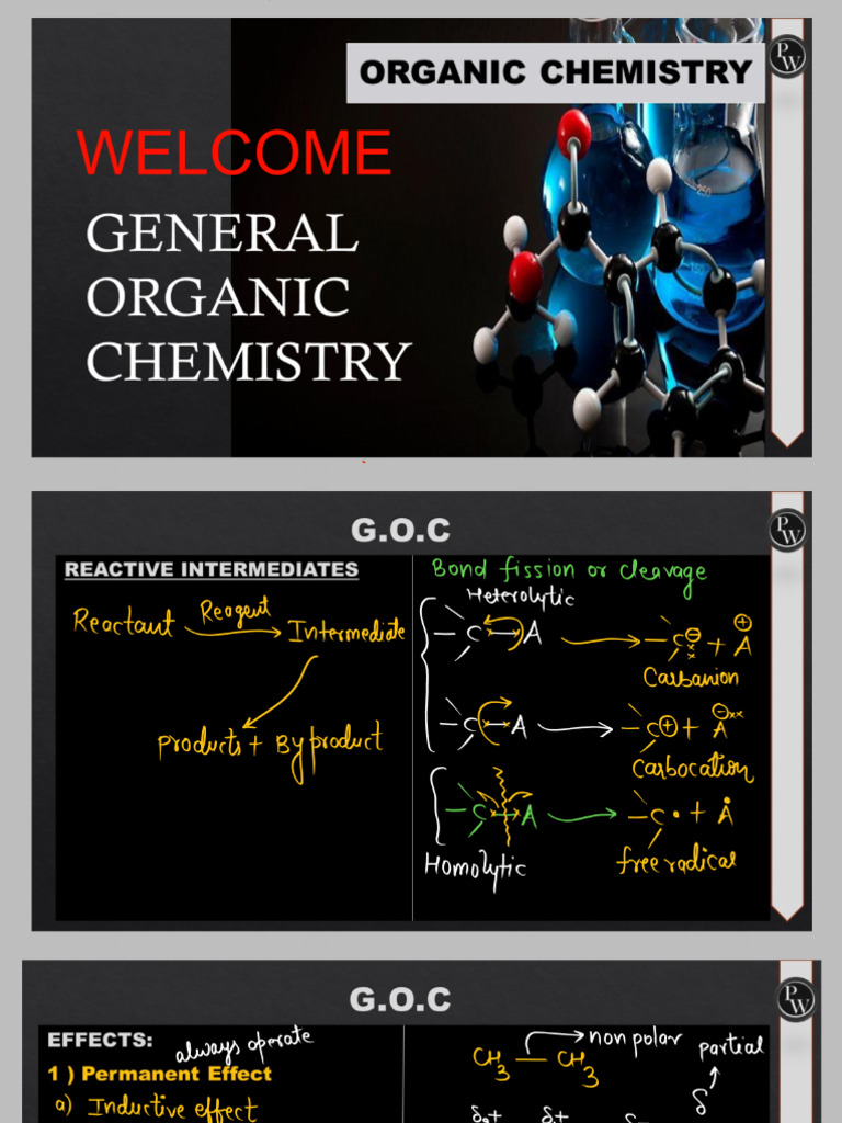 GOC 01 - Inductive Effect - Reactive Intermediates - Class 11 - JEE ...